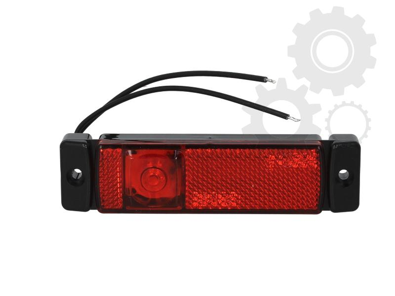 Pozička červená LED délka 130x15x116 rozetč děr