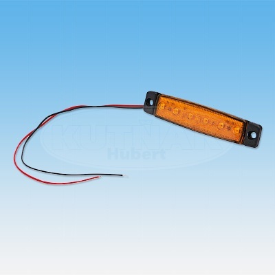 Pozička oranžová dioda malá 24V 6diod 96mm délka 86mm rozteč děr