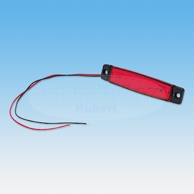 Pozička červená dioda malá 24V 6diod 96mm 86mm rozteč