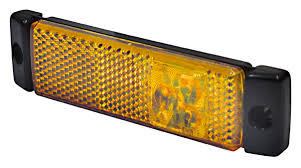 Pozička oranžová LED délka 130x15x116 rozteč děr
